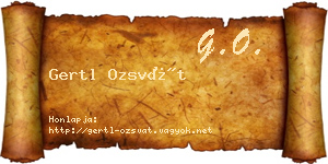 Gertl Ozsvát névjegykártya